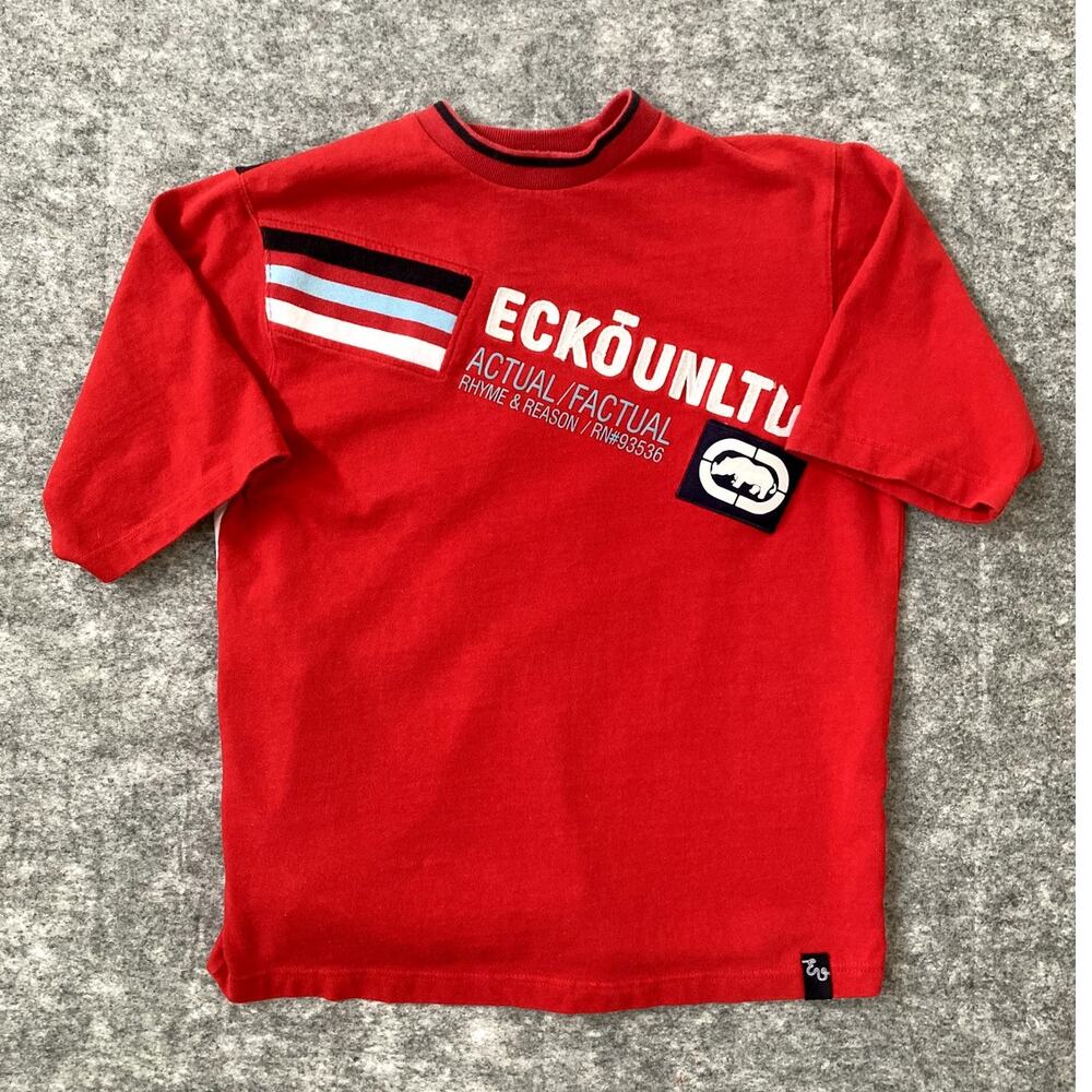 VTG Y2K Ecko Unltd T-shirt Mens Medium embroidered hip hop rap heavy weight